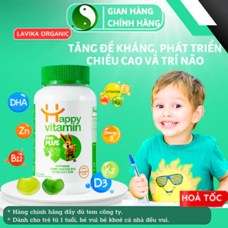 Kẹo dẻo Vitamin tổng hợp cho bé Kids Plus+D3K2,A,B12,C,DHA con ăn ngon, tăng đề kháng - LAVIKA Organic Store