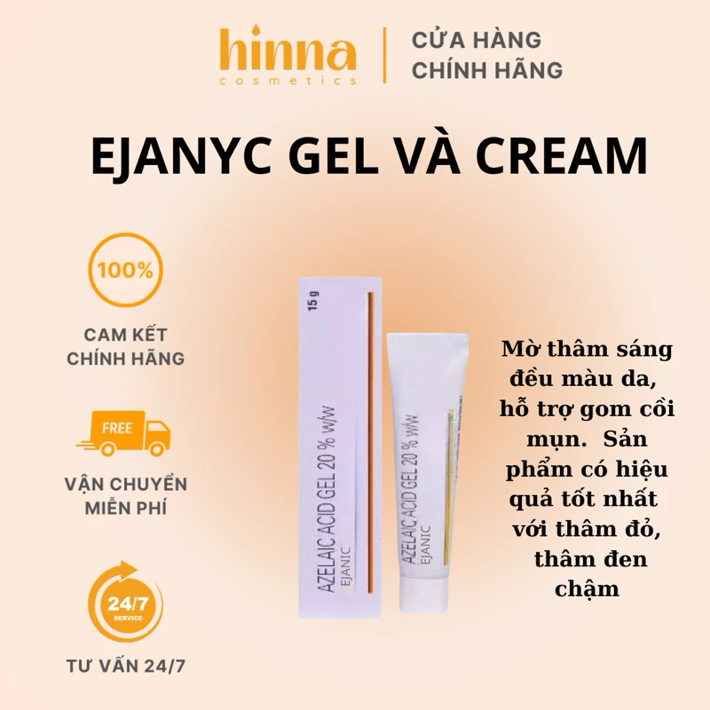 kem dưỡng, mờ thâm sáng da 20% Azelaic Acid E ja nyc 15g