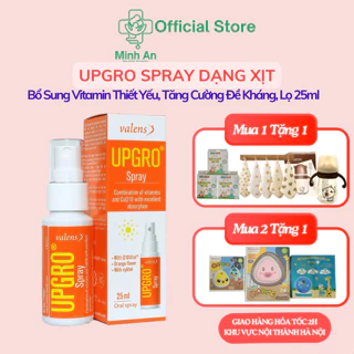 Upgro Spray Dạng Xịt - Bổ sung vitamin thiết yếu, tăng đề kháng giúp trẻ phát triển toàn diện,date 2026, Lọ 25ml