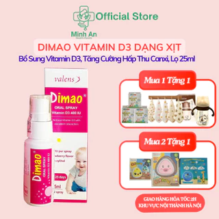 DIMAO Vitamin D3 dạng xịt, giúp hỗ trợ phòng ngừa thiếu Vitamin D, hỗ trợ hấp thu canxi và tăng chiều cao 25ml date 2026