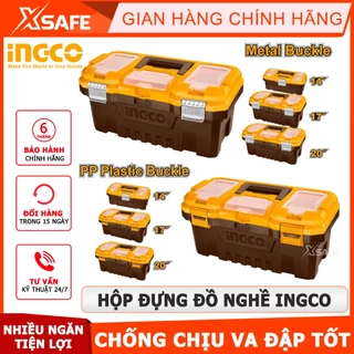 Hộp đựng đồ nghề INGCO kích thước 14-20inch Thùng dụng cụ nhựa PP cứng cáp, chịu lực tốt độ bền cao