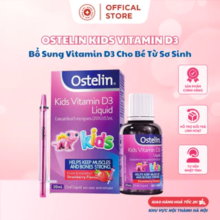 Ostelin Kids Vitamin D3 Liquid,Infan Drops.Bổ Sung Vitamin D3 Cho Bé Từ Sơ Sinh