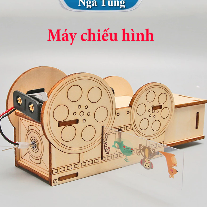 Stem steam Đồ chơi trẻ em Lắp Ráp Mô Hình Máy Chiếu Trượt Giáo Dục Khoa Học Cho Bé DIY