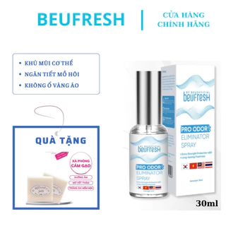 Xịt Khử Mùi Toàn Thân BEUFRESH(Kèm Quà Tặng) Giúp Ngăn Tiết Mồ Hôi,Khử Mùi Cơ Thể Không Gây Ố Vàng Áo 30ml