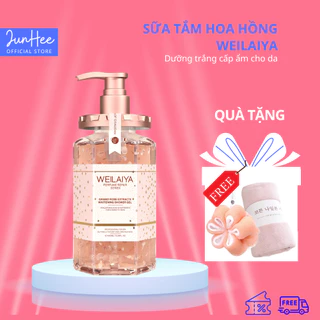 Sữa tắm nước hoa trắng da Weilaiya, tinh chất hoa hồng Damask 450ml chính hãng