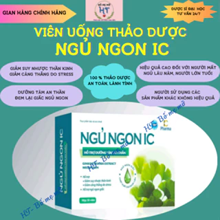 Viên uống hỗ trợ giấc ngủ Ngủ Ngon IC hộp 30 viên giúp giảm căng thẳng, stress.