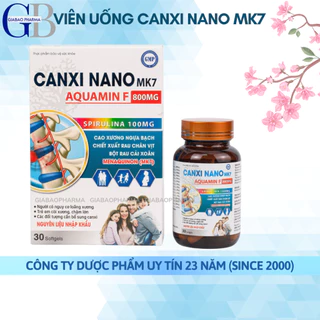 Viên uống Canxi nano Mk7 bổ sung calci, vitamin D3,... Dành cho bà bầu, trẻ em, người lớn (Lọ 30 viên)