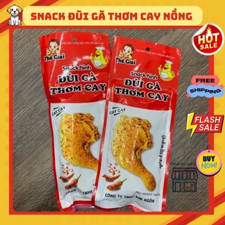 Snack đùi gà thơm cay, que tăm cay, ăn vặt cổng trường