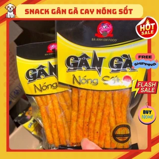 Snack gân gà nóng sốt cay cay, ăn vặt cổng trường