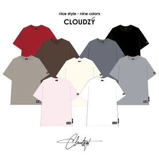 Áo phông nam nữ unisex tay lỡ AT TRƠN CLOUDZY thun form rộng local brand teen cổ tròn oversizecotton