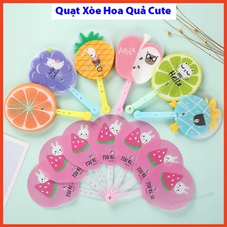 Quạt xoè hình hoa quả cute dễ thương thiết kế đơn giản tiện dụng