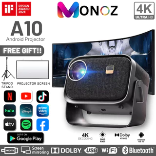 Máy chiếu mini 4K-A10 Chính hãng MONOZ VIỆT NAM - BẢO HÀNH 5 NĂM bảo hành toàn quốc