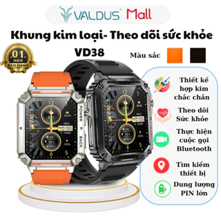 Đồng hồ thông minh thể thao Valdus VD38 Nghe gọi Bluetooth theo dõi  vận động sức khỏe bảo hành 1năm