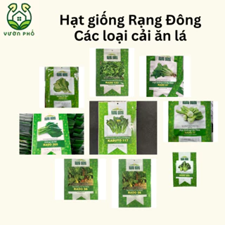 Hạt Giống Rạng Đông date mới - Hạt rau ăn lá - Hạt cải ngọt, đuôi phụng, rổ, bẹ dún, thìa, cầu vồng, hoa hồng,mù tạt đỏ