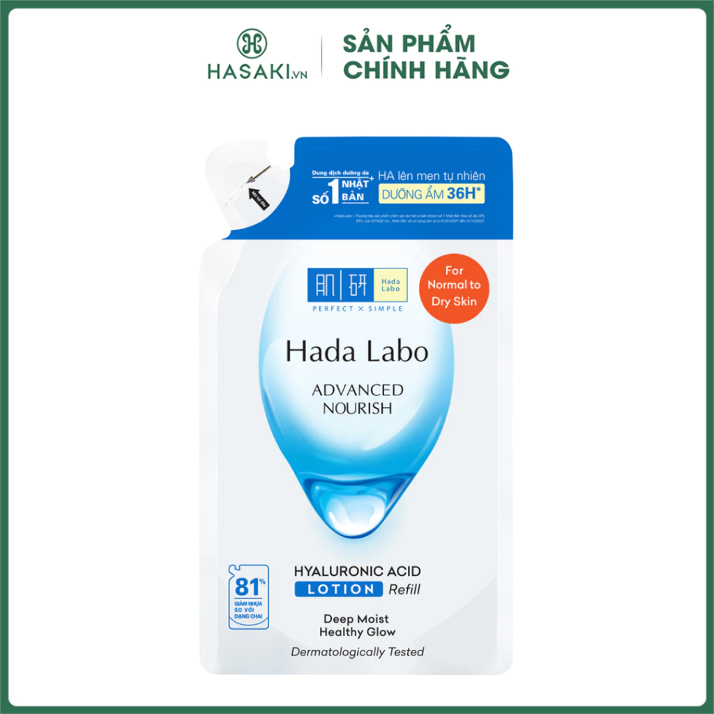 Túi Refill Dung Dịch Hada Labo Dưỡng Ẩm Da Thường, Khô 170ml Hasaki Sản Phẩm Chính Hãng