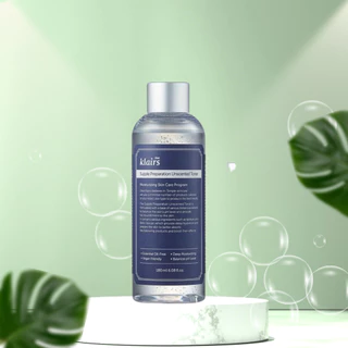 Nước Hoa Hồng Không Mùi Dành Cho Da Nhạy Cảm Klairs Supple Preparation Unscented Toner 180ml Sản Phẩm Chính Hãng* . .