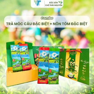 Combo Trà Móc Câu Đặc Biệt, Trà Nõn Tôm Đặc Biệt Chè Tân Cương Thái Nguyên Loại 200g- Trà Vũ