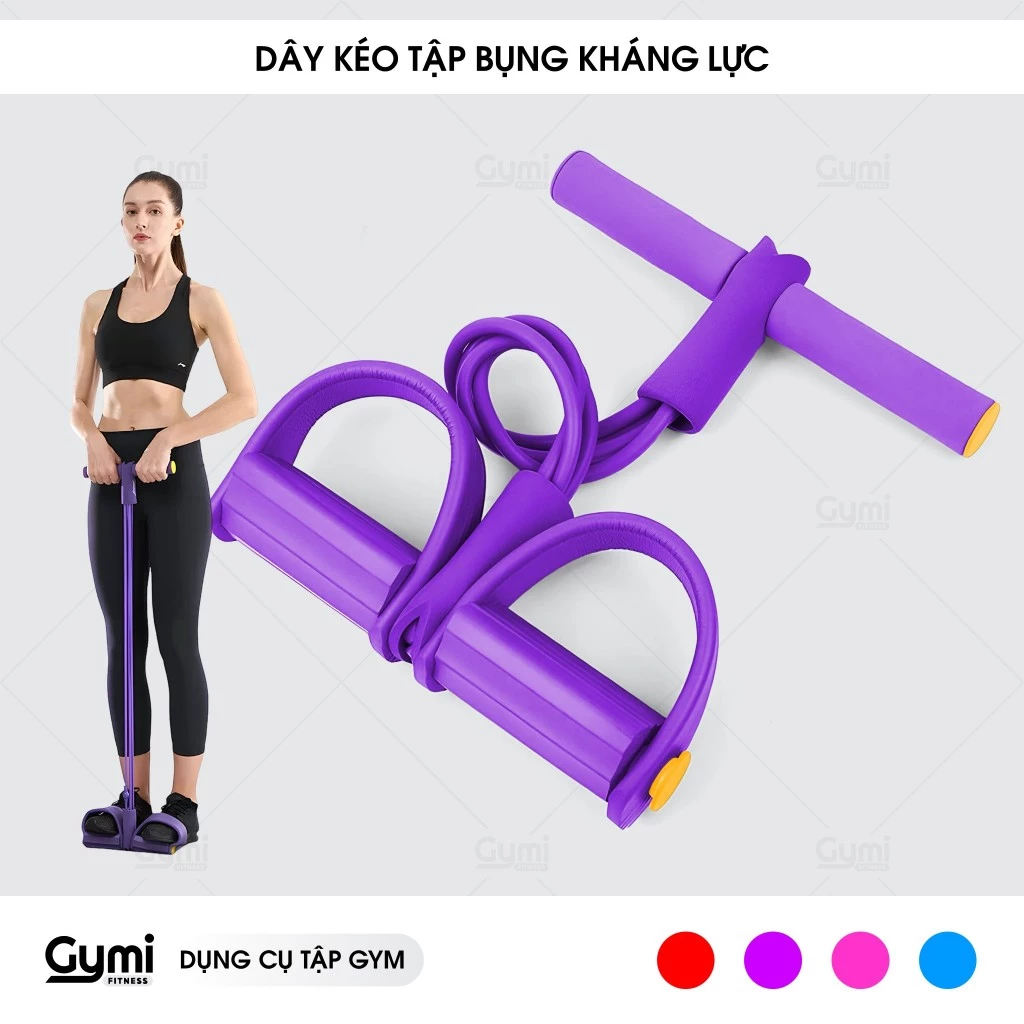 Dây Tập Bụng, Dây Kéo Đàn Hồi Kháng Lực 4 ống, 6 Ống Cao Su Tập Bụng Tại Nhà - KeoBung