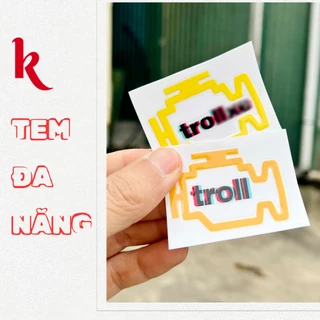 Tem dán TROLLXE Decal cao cấp chống nước sticker dán xe trang trí