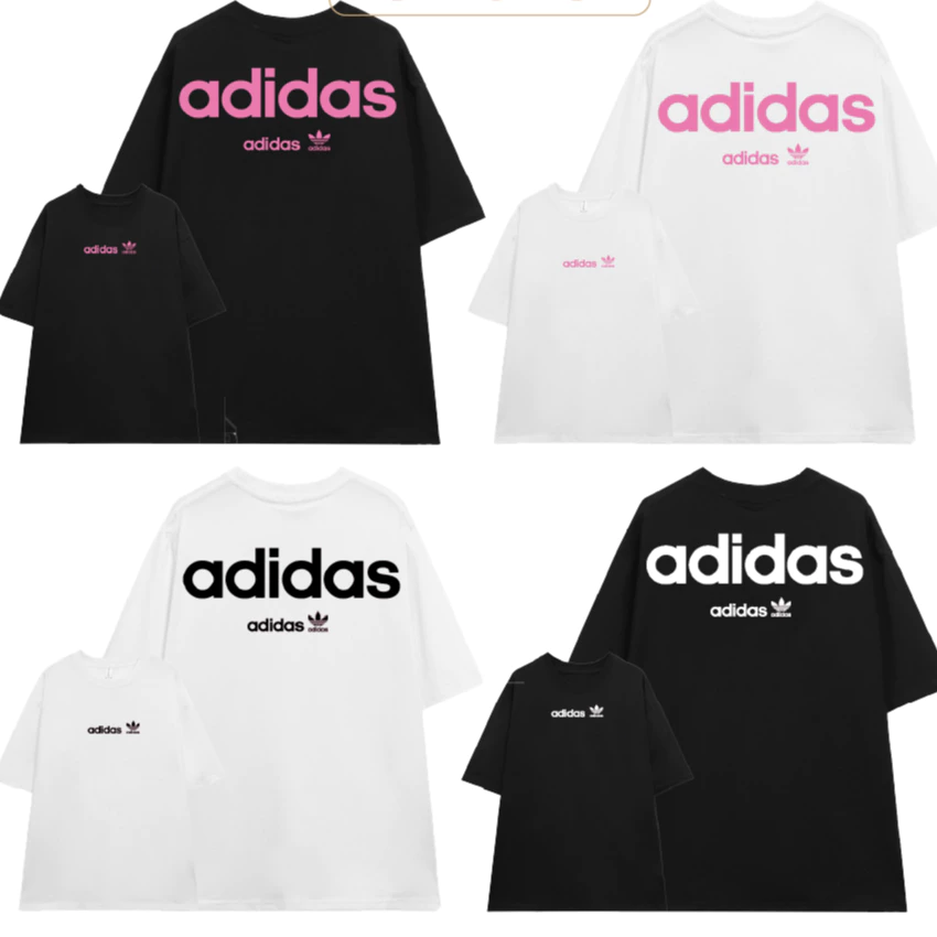 Áo thun Adidas nam nữ chất liệu cotton 100% basic tee phông trơn tay lỡ oversize