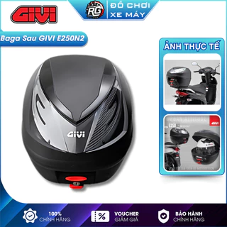 Thùng sau Givi E250N2 khóa Monolock dung tích 25 lít chính hãng kèm đế gắn thùng Givi MP60 - BH2 năm