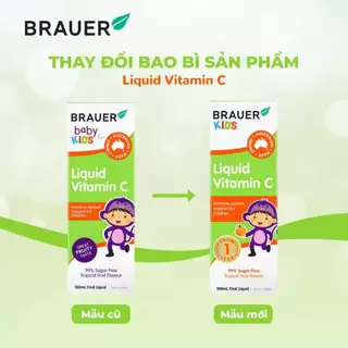 Vitamin C dạng nước Brauer Baby & Kids Liquid tăng đề kháng cho trẻ trên 1 tuổi 100ml