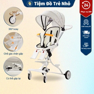 Xe Đẩy Cho Bé Sơ Sinh Xe Đẩy Gấp Gọn Du Lịch G018 Đảo Chiều 360° Có Chỗ Để Chân Mái Che-Thiên Thần Nhỏ