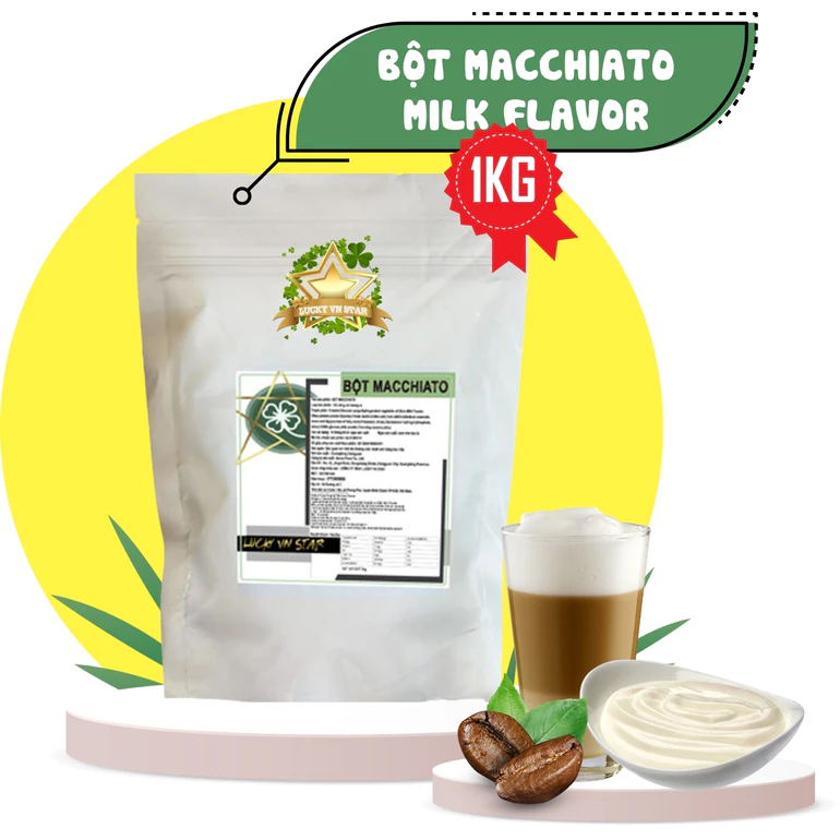 [1kg] Bột Kem Béo LUCKY VN STAR MACCHIATO MILK FLAVO Bột Kem Pha Trà Sữa Bột Sữa Nguyên Kem