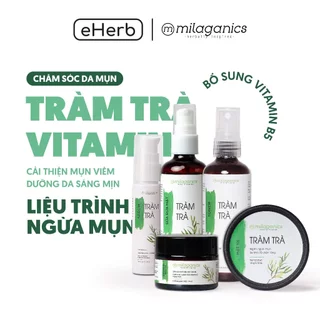 Bộ chăm sóc da mụn MILAGANICS - Tinh dầu tràm trà, cải thiện mụn viêm, mờ thâm - 350ml