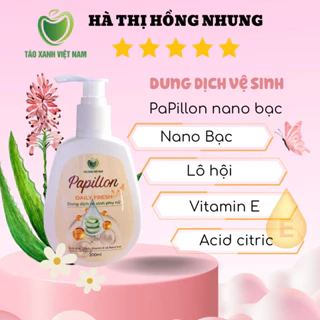 Dung dịch vệ sinh phụ nữ nano bạc Papillon 200ml, tinh chất lô hội, Vitamin E - Táo Xanh Việt Nam