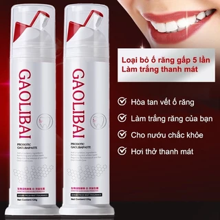 Gel đánh trắng răng nano bạc GAOLIBAI 120g đánh bật cao răng sạch mảng bám trắng răng cho hơi thở thơm mát