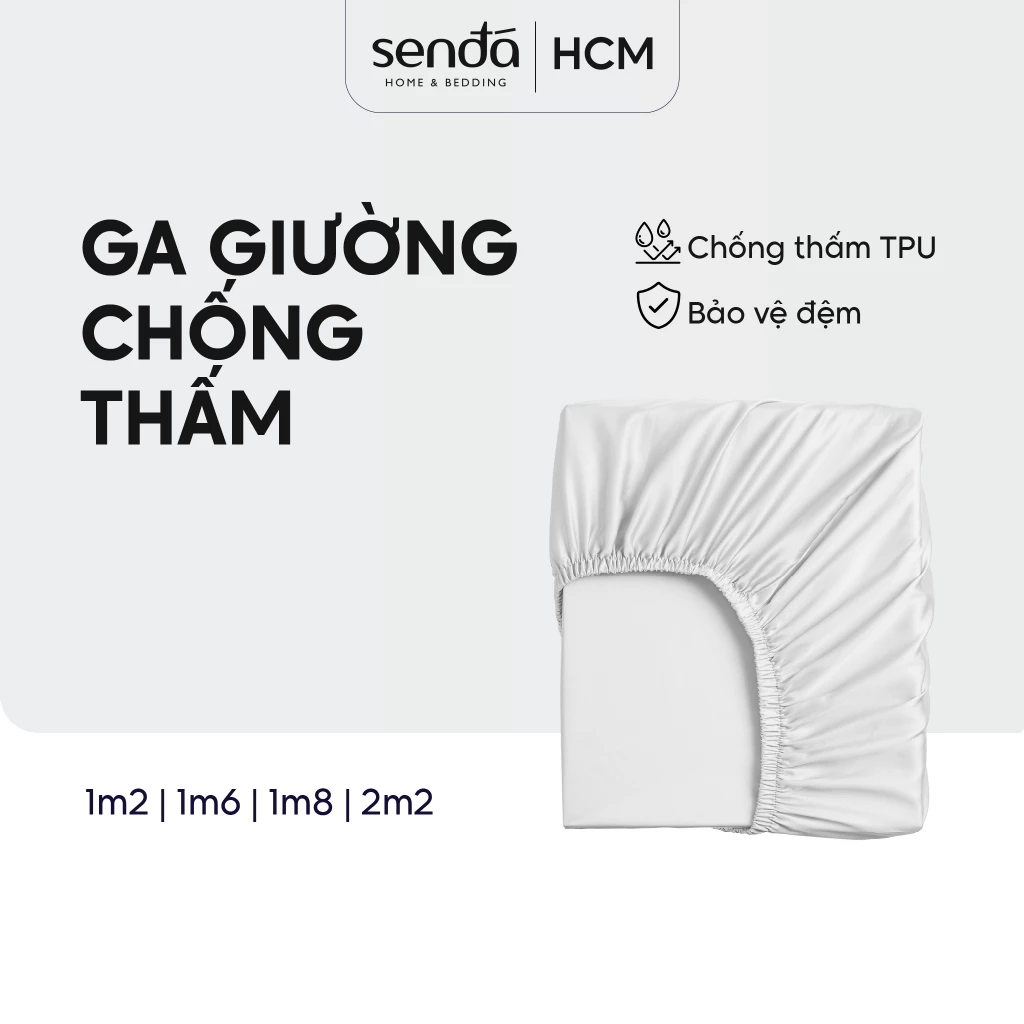 Ga chống thấm Cotton phủ TPU kháng nước 100% Sen Đá Bedding, bảo vệ đệm tuyệt đối 1m2 1m6 1m8 2m2