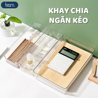 Khay chia ngăn kéo tủ nhựa Acrylic trong suốt siêu dày dặn, khay đựng đồ sắp xếp gọn gàng phong cách hiện đại