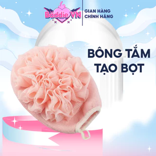 Bông tay tắm tẩy da chết, 2 mặt với 3 lớp dày dăn, mềm mại, tiện dụng