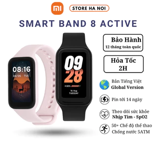 Vòng đeo tay thông minh Xiaomi Smart Band 8 Active bản Tiếng Việt - Chính hãng bảo hành 12 tháng