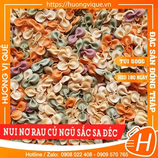 Nui Nơ Rau Củ Ngũ Sắc Sa Đéc - Túi 500g - Đặc Sản Đồng Tháp