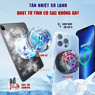 Quạt tản nhiệt điện thoại sò lạnh từ tính có sạc không dây X36 Pro V2 / X60 Ultra / X60 Pro Max