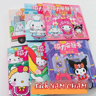 [Size to]Đồ chơi bóc dán nam châm Kuromi, tranh dán nam châm kurumi, Sổ dán sticker Sanrio Kuromi 3D bằng Nam châm