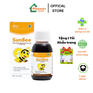 [Tặng 10 KT cho bé] Siro ho Sunbee, siro keo ong Sunbee - Hỗ trợ giảm ho, giảm đờm, bổ phế, 100ml