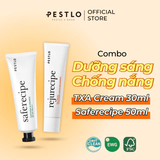 Combo PESTLO kem chống nắng Saferecipe 50ml và kem dưỡng trắng TXA 30ml