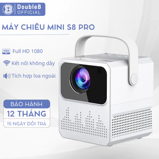 Máy Chiếu Mini S8 PRO Full HD Kết Nối Xem TV, NetFlix, Youtube Trực Tiếp, Kết Nối Điện Thoại Không Dây, Usb