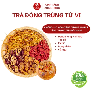 Trà Đông Trùng Tứ Vị [Đông Trùng, Kỷ Tử, Táo Đỏ, Long Nhãn]