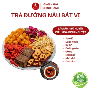 Trà Thảo Mộc Đường Nâu Tâm Việt Trà, Trà Gừng Đường Nâu Giảm Đau Bụng Kinh, Bổ Máu Giữ Ấm Cơ Thể