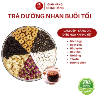 Trà Dưỡng Nhan Buổi Tối Vitamin A Tâm Việt Trà, Giúp Da Trắng Sáng, Thanh Lọc Cơ Thể, Mát Gan