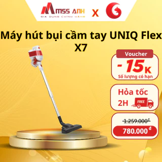 Máy hút bụi cây hút bụi cầm tay có dây UNIQ Flex X7 đa năng hút giường đệm nệm sofa xe hơi lực hút mạnh bảo hành 2 năm