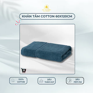 Khăn Tắm Cotton Hàn Quốc Cao Cấp Mềm Mại Thấm Hút Nhanh Kháng Khuẩn 60*120cm HUY HOÀ TOWEL