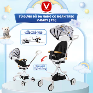 Xe Đẩy 2 Chiều V-Baby 620 Gấp Gọn Đảo Chiều 3 Tư Thế