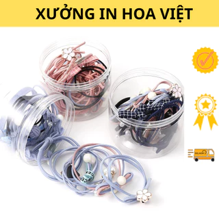 Set hộp 12 chun buộc tóc siêu xinh nhiều màu