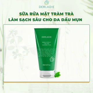 Sữa Rửa Mặt Tràm Trà Sạch Sâu, Kiềm Dầu Derladie Herbal Extract Care Deep Cleansing Foam 150ml