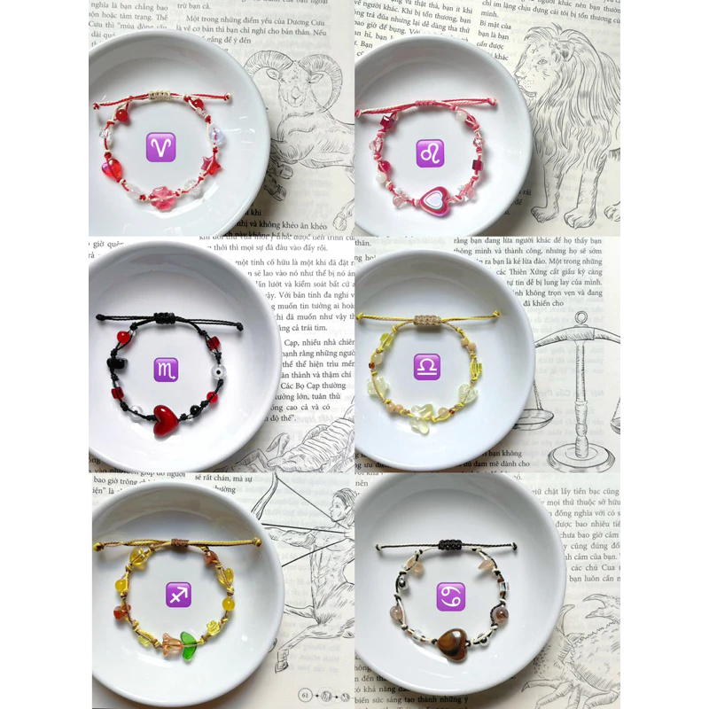 Vòng tay “ 12 𝓩𝓸𝓭𝓲𝓪𝓬 𝓼𝓲𝓰𝓷𝓼 “ - Vòng tay 12 cung hoàng đạo - Vòng tay Handmade - HYGGE ♡.•*